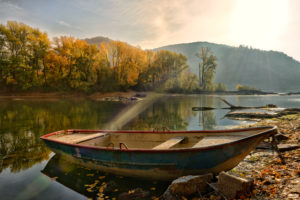 The Rhine in the morning light at the Bacharacher Werth, Bacharach, UNESCO World Heritage Upper Middle Rhine Valley, Rhine Valley, Rhineland-Palatinate, Germany The Rhine in the morning light at the Bacharacher Werth, Bacharach, UNESCO World Heritage Upper Middle Rhine Valley, Rhine Valley, Rhineland-Palatinate, Germany